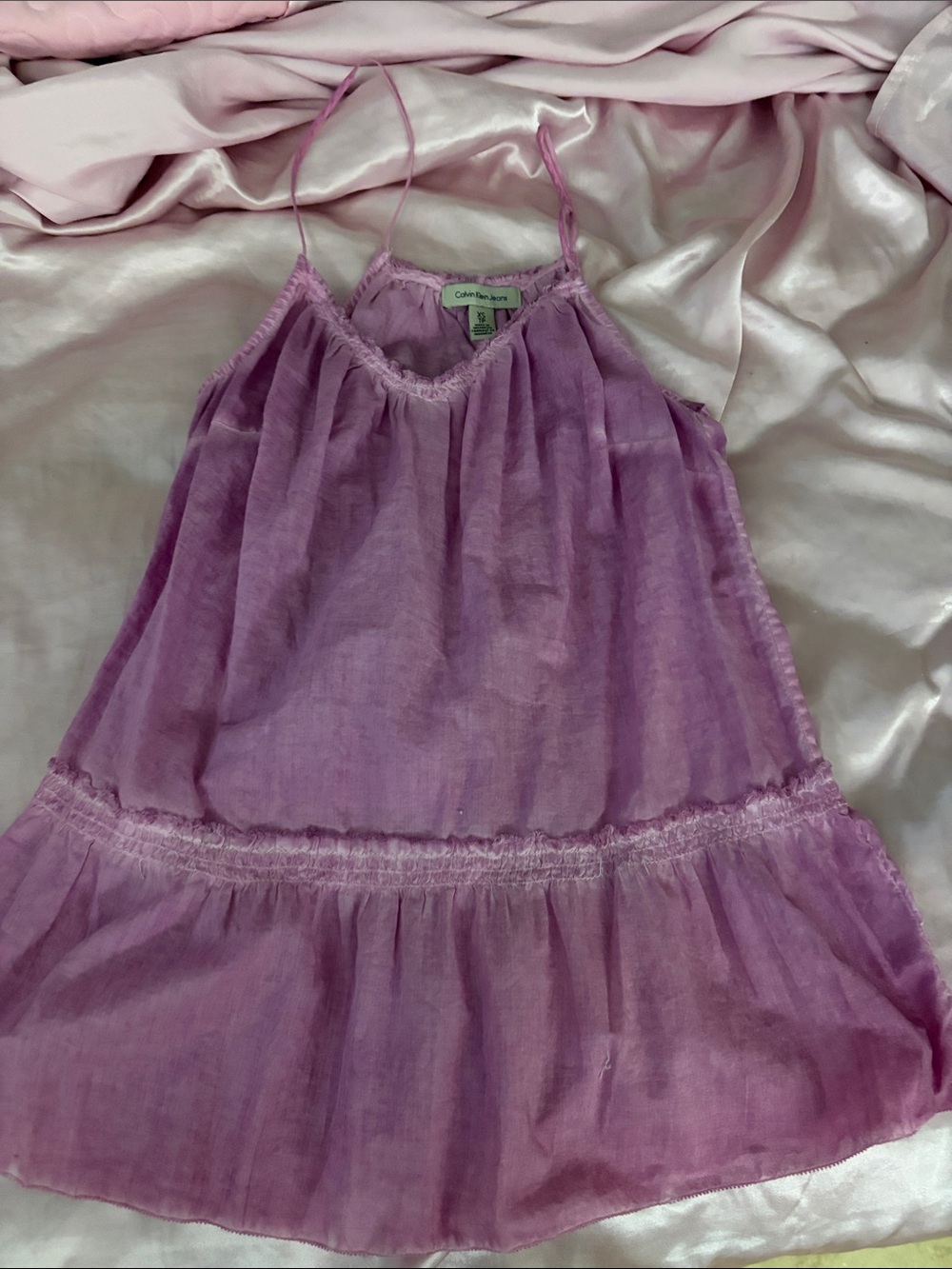 Calvin Klein Girls' Lilac Spaghetti-Strap Sundress